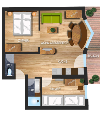 Swiss pine wood apartments  - Kaunergrat